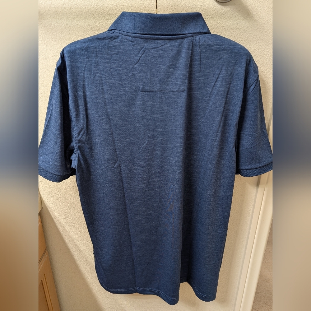 Nautica blue lightweight polo shirt, NWT - Picture 2 of 5